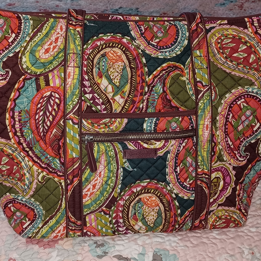 🌻 EUC VERA BRADLEY HEIRLOOM PAISLEY ICONIC VERA TOTE
